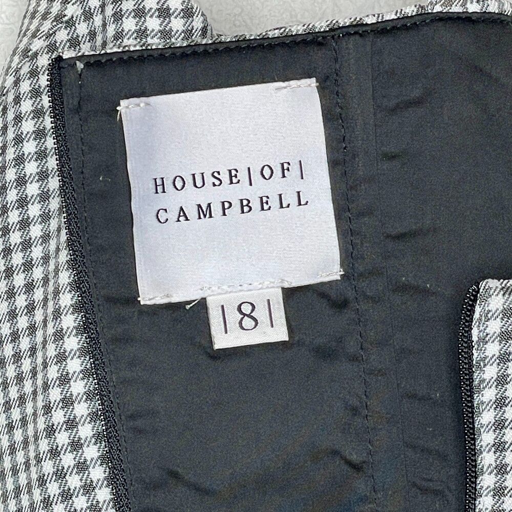 House of Campbell Andie Bustier Houndstooth Top SZ 8 - Picture 7 of 10